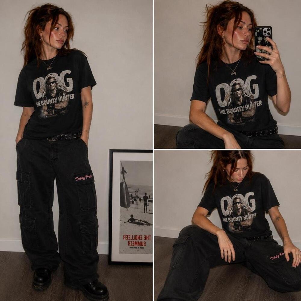 Vintage 2007 Dog The Bounty Hunter Graphic Tee Small Black Y2K Reality TV
